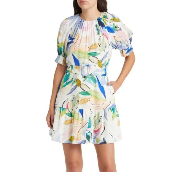 Ted Baker London Dresses & Skirts - NEW Ted Baker London Rita Floral Belted Mini Dress In White Size 4, US 10 #1533